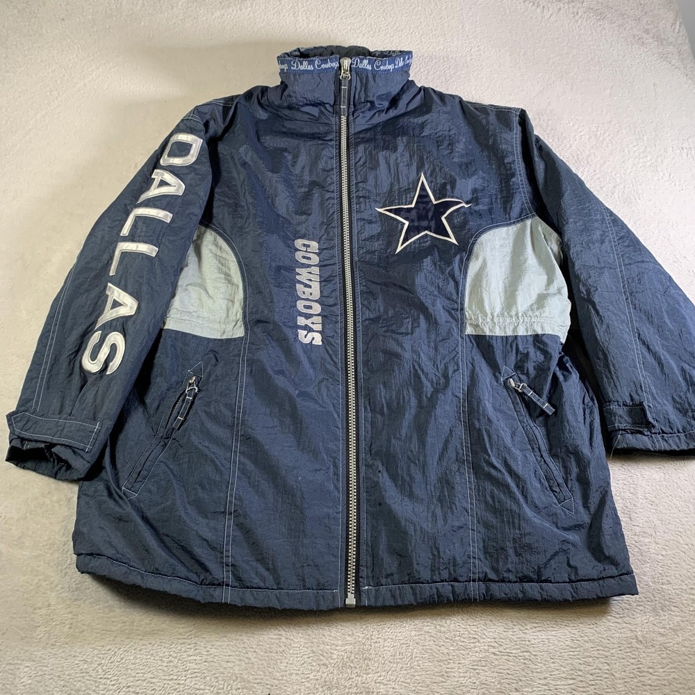 Vintage‎ Dallas Cowboys Jacket Womens XL Blue NFL Football G-III Carl Banks 90s